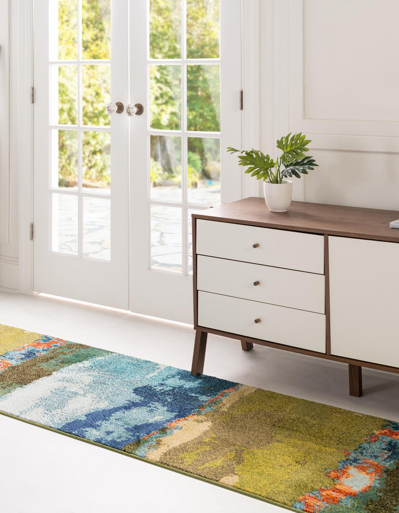Marrakesh Elegance Collection Area Rug -  Nomad Runner Blue  lifestyle 19
