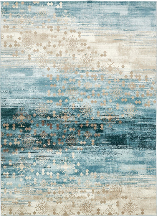 Sahara Dreams Collection Area Rug -  Berber Rectangle Dark Blue Main