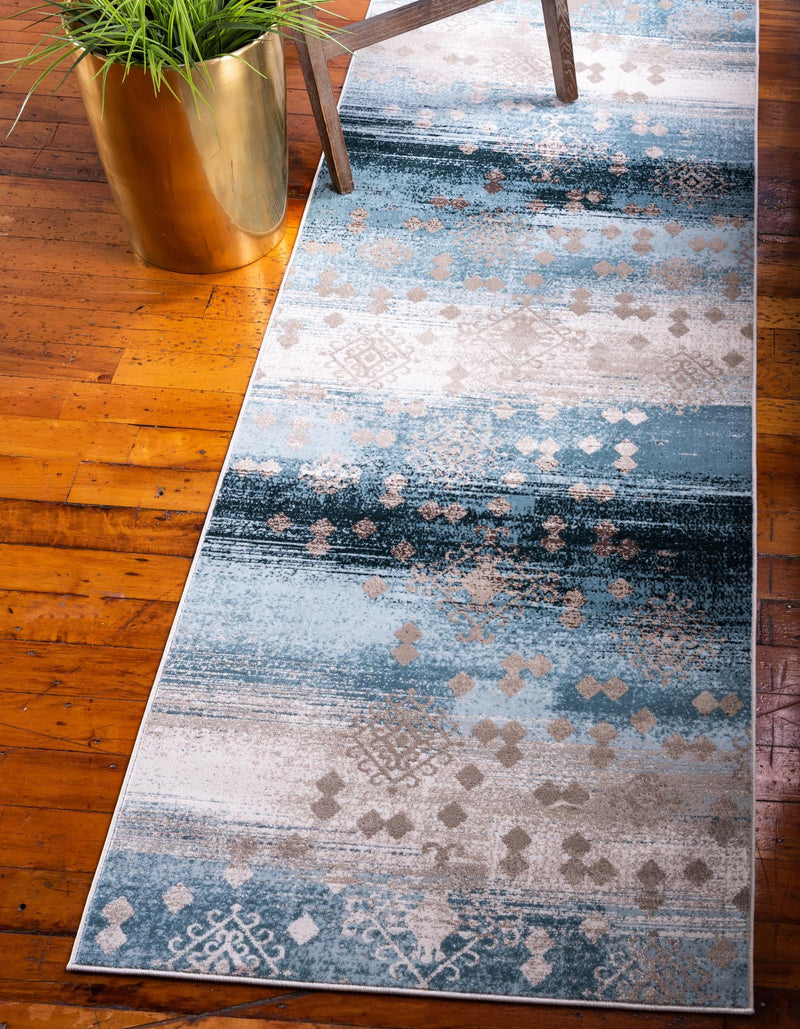 Sahara Dreams Collection Area Rug -  Berber Runner Dark Blue  lifestyle 14