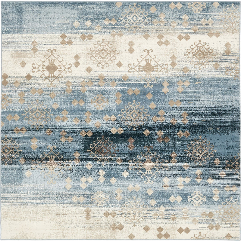 Sahara Dreams Collection Area Rug -  Berber Square Dark Blue  lifestyle 12