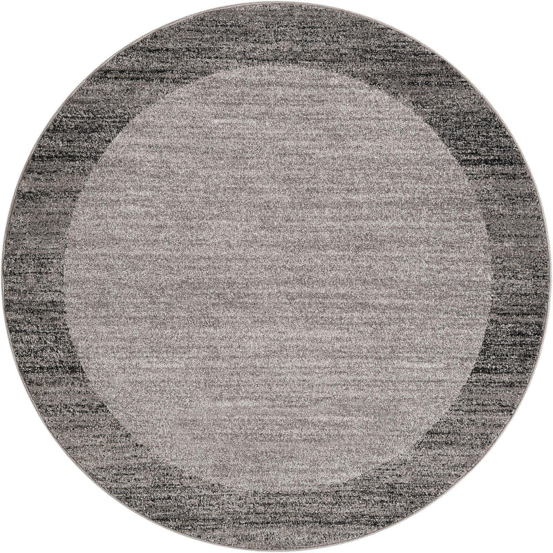 Studio Haven Collection Area Rug -  Conservatory (Light Gray) Round Light Gray  lifestyle 16