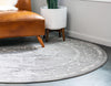 Rustic Charm Revival Collection Area Rug -  Countryside Round Light Gray  lifestyle 27