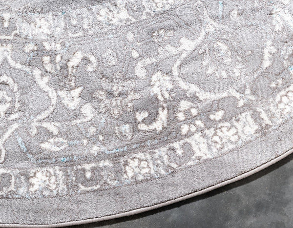 Rustic Charm Revival Collection Area Rug -  Countryside Round Light Gray  lifestyle 39