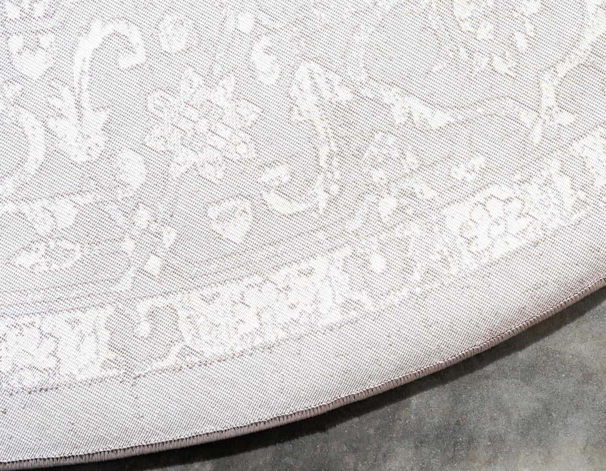 Rustic Charm Revival Collection Area Rug -  Countryside Round Light Gray  lifestyle 41