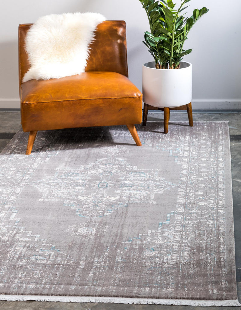 Rustic Charm Revival Collection Area Rug -  Countryside Rectangle Light Gray  lifestyle 3