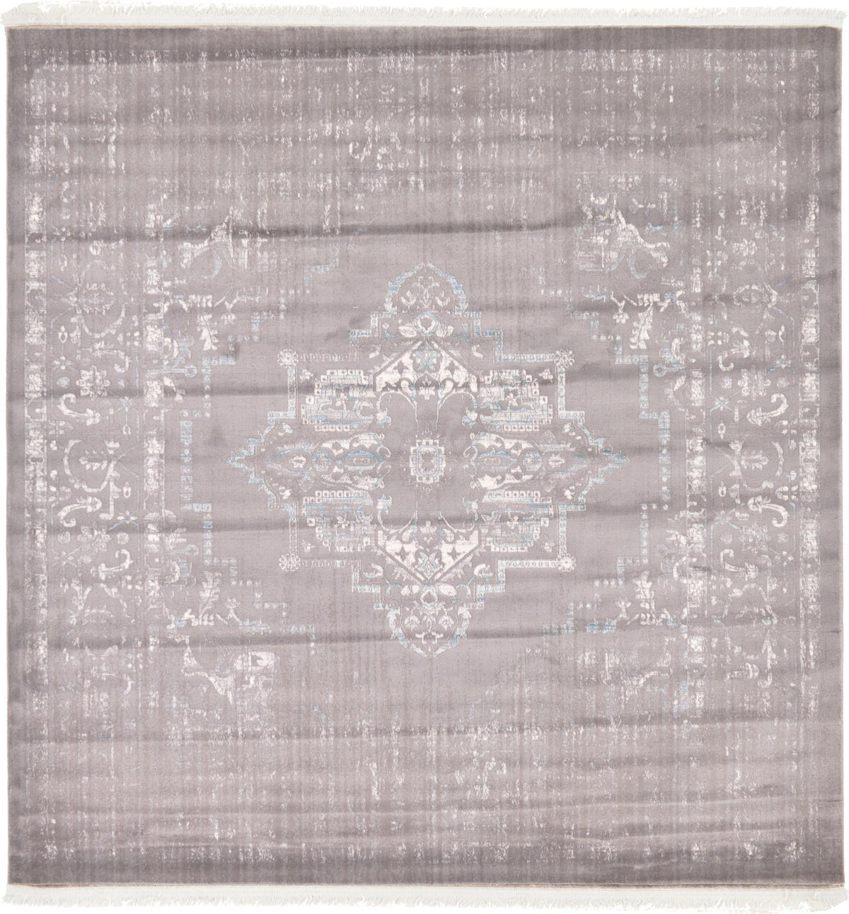 Rustic Charm Revival Collection Area Rug -  Countryside Square Light Gray  lifestyle 20