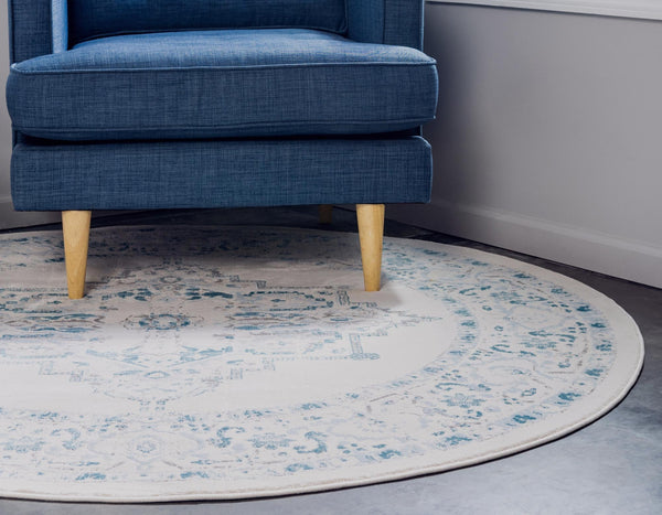 Rustic Charm Revival Collection Area Rug -  Countryside Round Beige  lifestyle 28