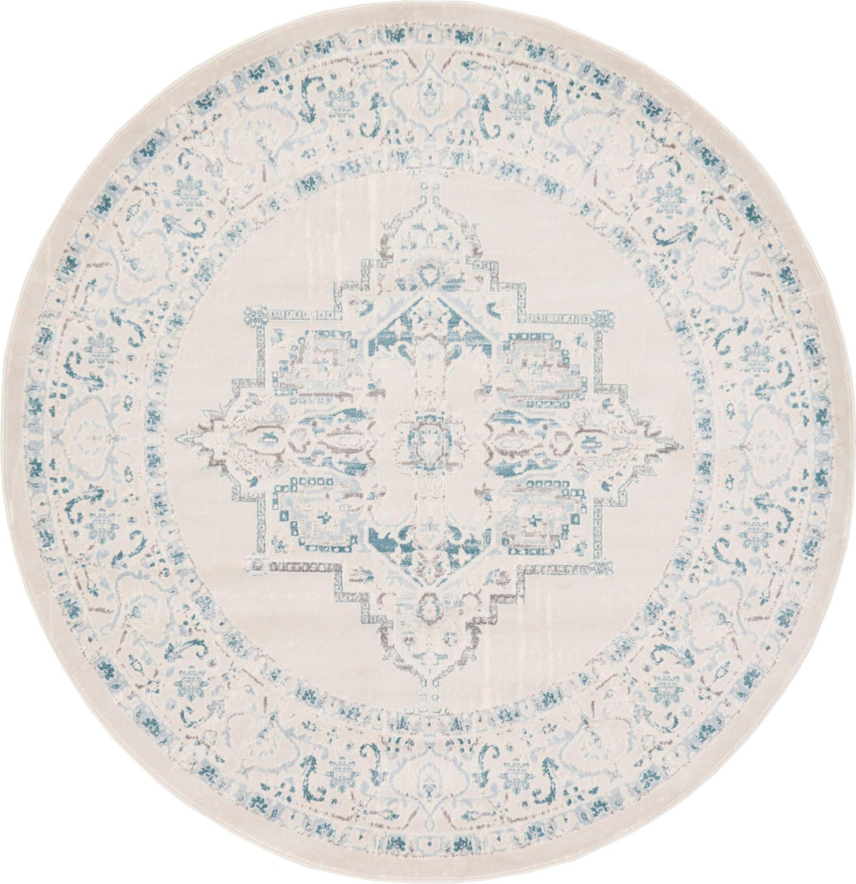 Rustic Charm Revival Collection Area Rug -  Countryside Round Beige  lifestyle 21
