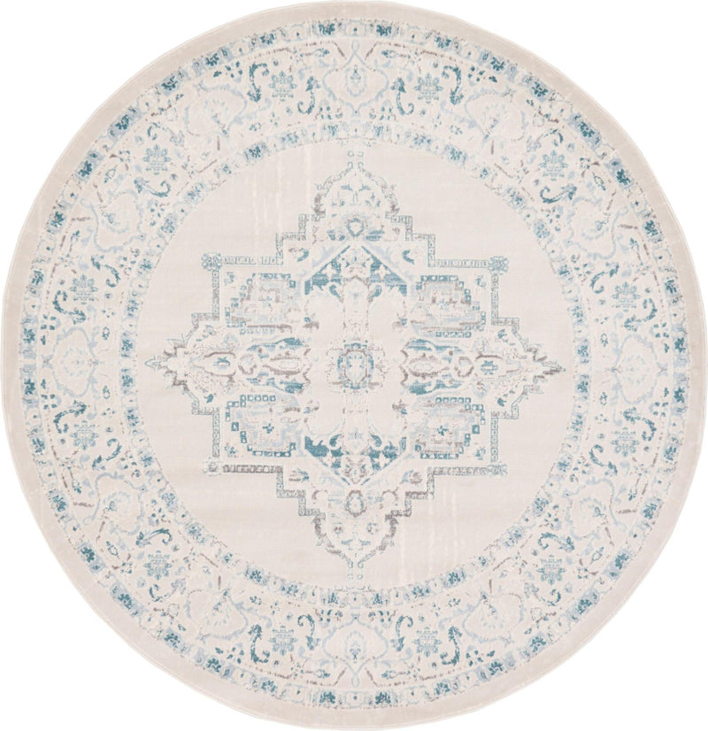 Rustic Charm Revival Collection Area Rug -  Countryside Round Beige  lifestyle 21