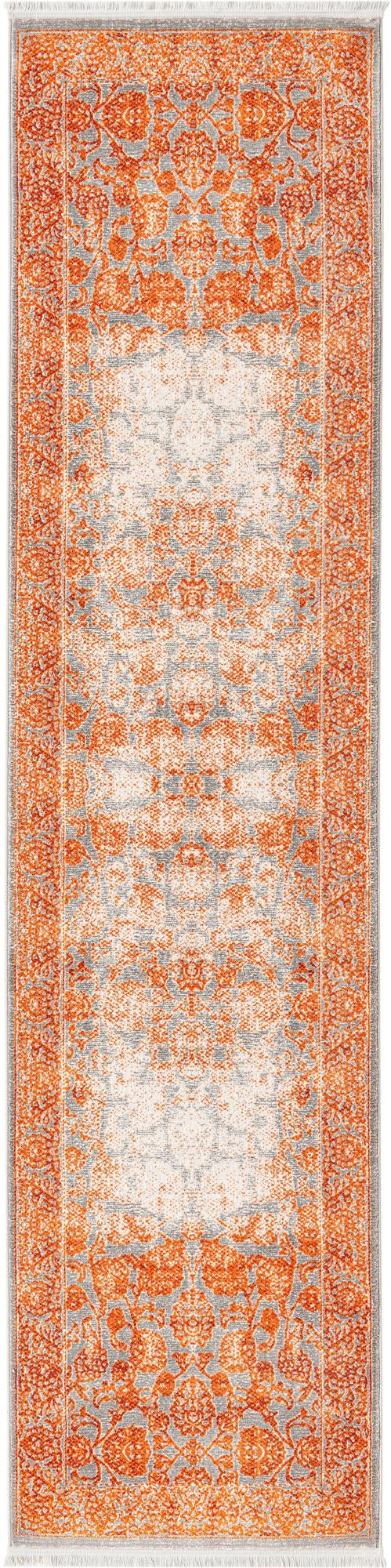 Rustic Charm Revival Collection Area Rug -  Pastoral Runner Terracotta  lifestyle 45