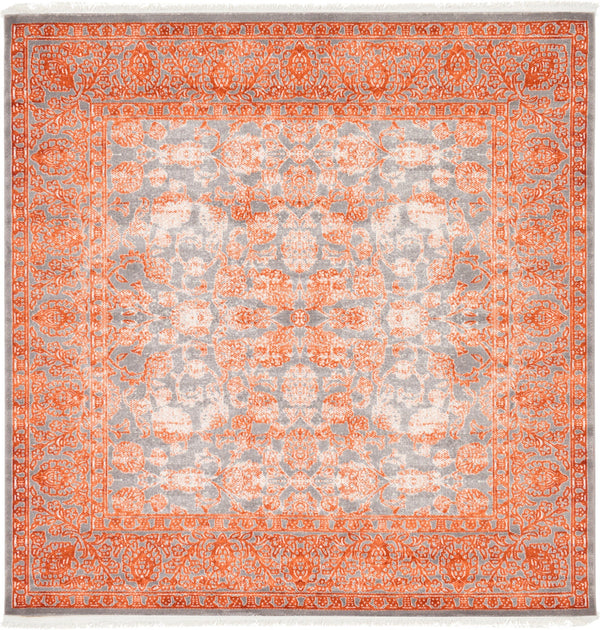 Rustic Charm Revival Collection Area Rug -  Pastoral Square Terracotta  lifestyle 18