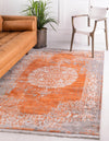 Rustic Charm Revival Collection Area Rug -  Meadowland Rectangle Terracotta  lifestyle 5
