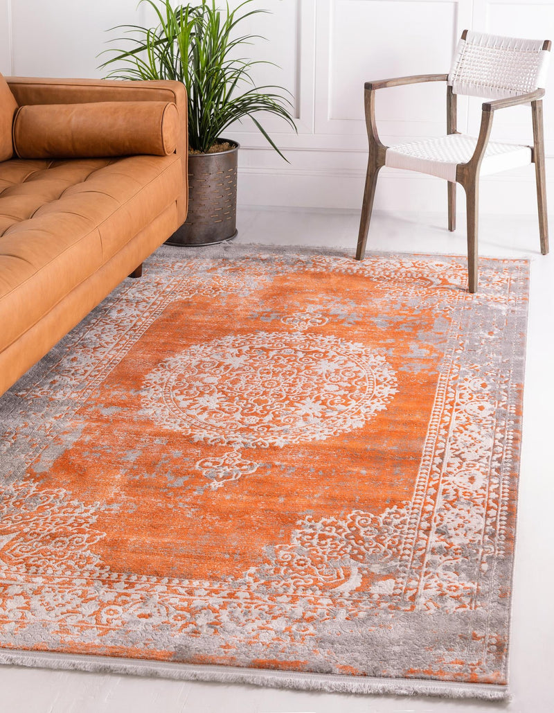 Rustic Charm Revival Collection Area Rug -  Meadowland Rectangle Terracotta  lifestyle 5