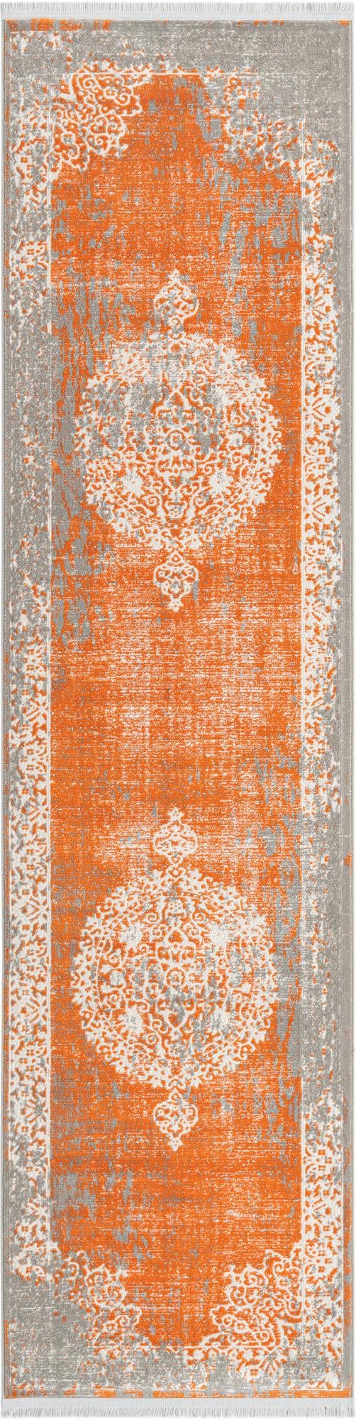Rustic Charm Revival Collection Area Rug -  Meadowland Runner Terracotta  lifestyle 102