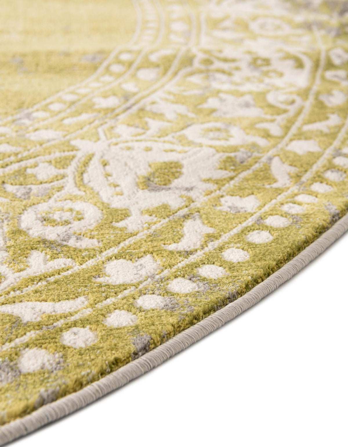 Rustic Charm Revival Collection Area Rug -  Meadowland Round Light Green  lifestyle 78