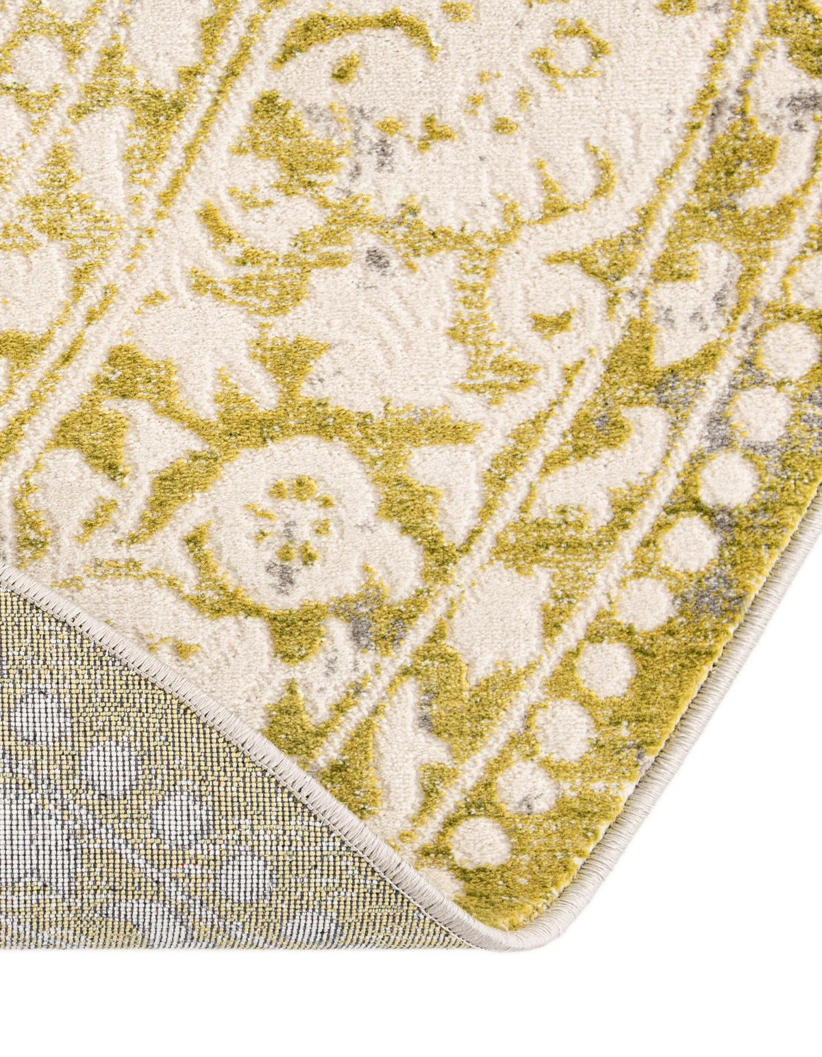 Rustic Charm Revival Collection Area Rug -  Meadowland Round Light Green  lifestyle 81