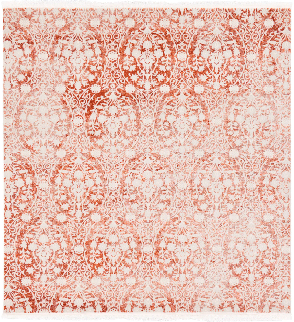 Rustic Charm Revival Collection Area Rug -  Barnwood Square Terracotta  lifestyle 34