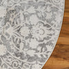 Rustic Charm Revival Collection Area Rug -  Barnwood Round Light Gray  lifestyle 49