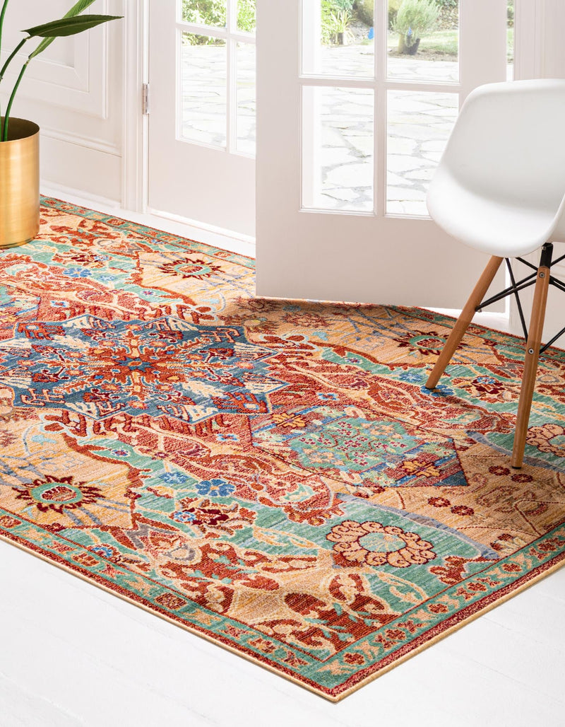 Lagoon Luxe Collection Area Rug -  Atoll Rectangle Peach  lifestyle 3