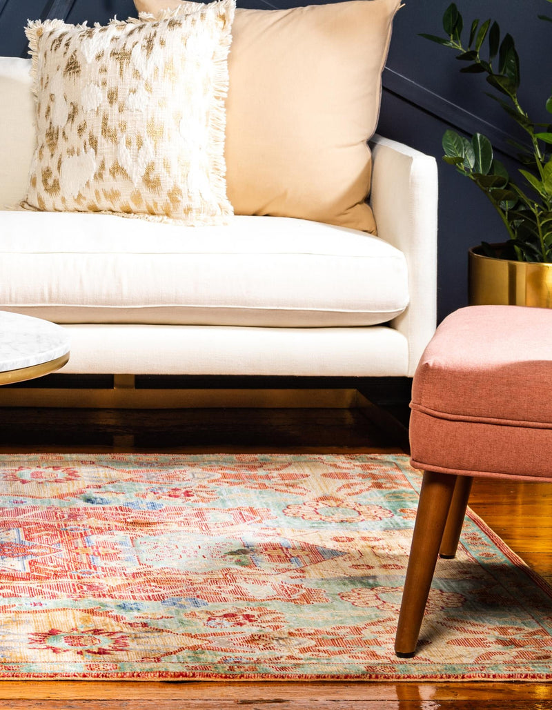Lagoon Luxe Collection Area Rug -  Atoll Rectangle Peach  lifestyle 4