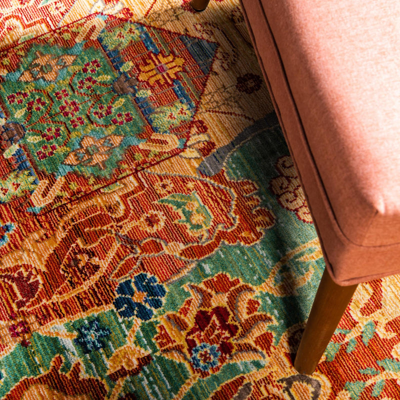 Lagoon Luxe Collection Area Rug -  Atoll Rectangle Peach  lifestyle 6