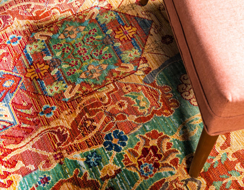 Lagoon Luxe Collection Area Rug -  Atoll Square Peach  lifestyle 24