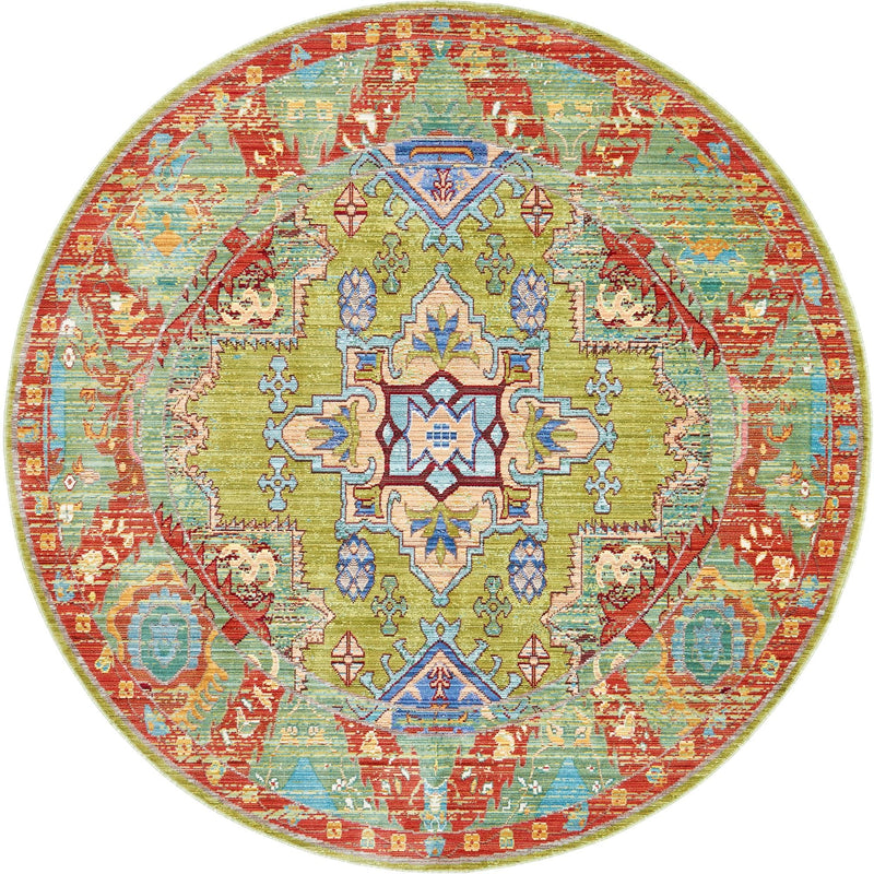 Lagoon Luxe Collection Area Rug -  Lagoon Round Light Green  lifestyle 3