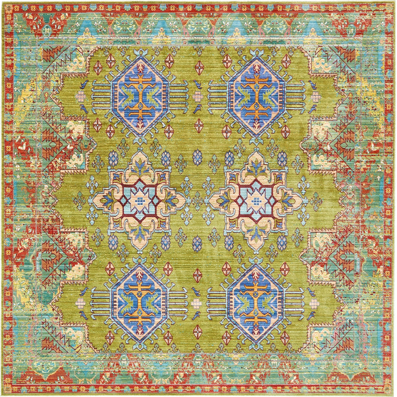 Lagoon Luxe Collection Area Rug -  Lagoon Square Light Green  lifestyle 2