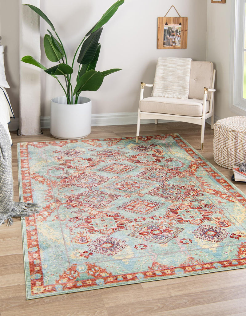 Lagoon Luxe Collection Area Rug -  Jetty Rectangle Green  lifestyle 2