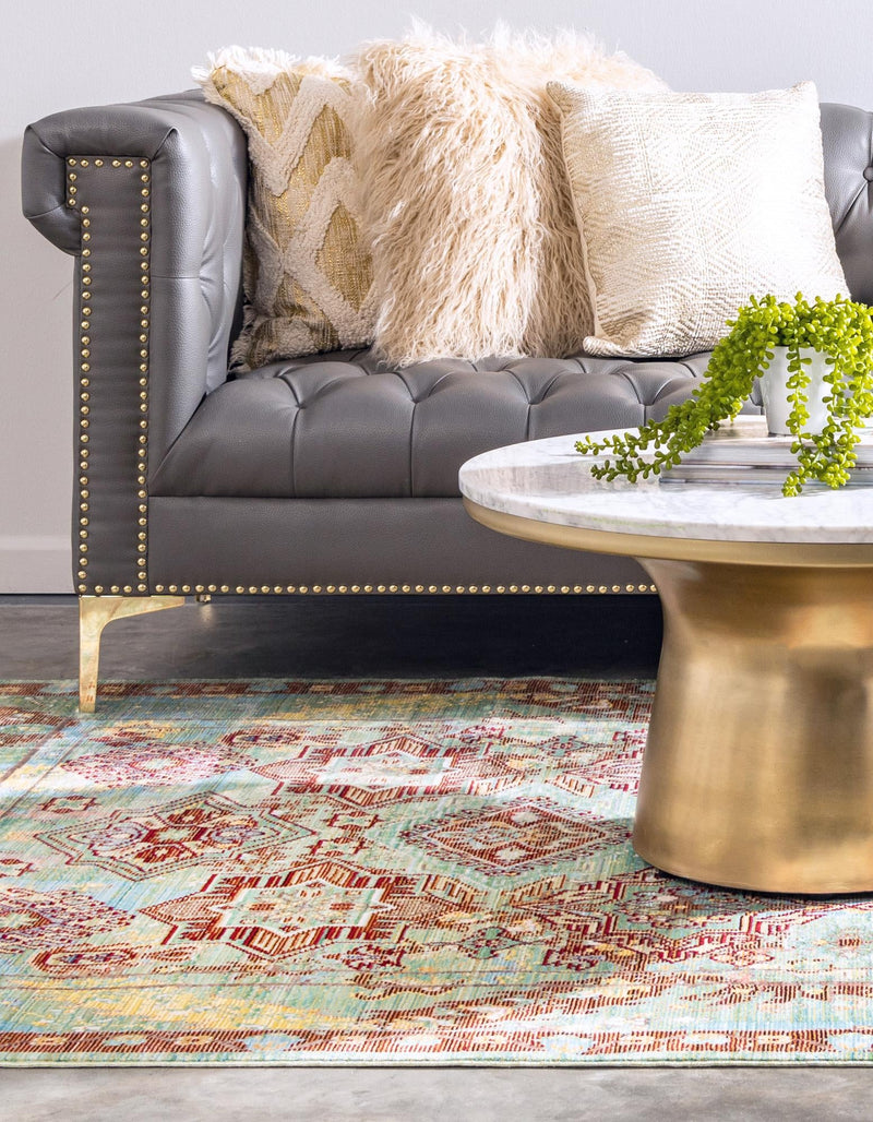 Lagoon Luxe Collection Area Rug -  Jetty Rectangle Green  lifestyle 4