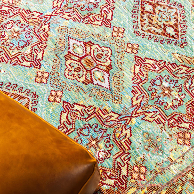 Lagoon Luxe Collection Area Rug -  Jetty Rectangle Green  lifestyle 6