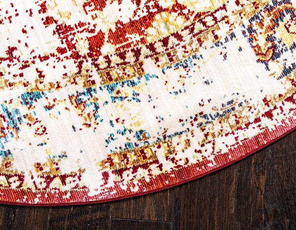 Lagoon Luxe Collection Area Rug -  Sanddune Round Red  lifestyle 29