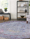 Lagoon Luxe Collection Area Rug -  Seaweed Round Violet  lifestyle 10