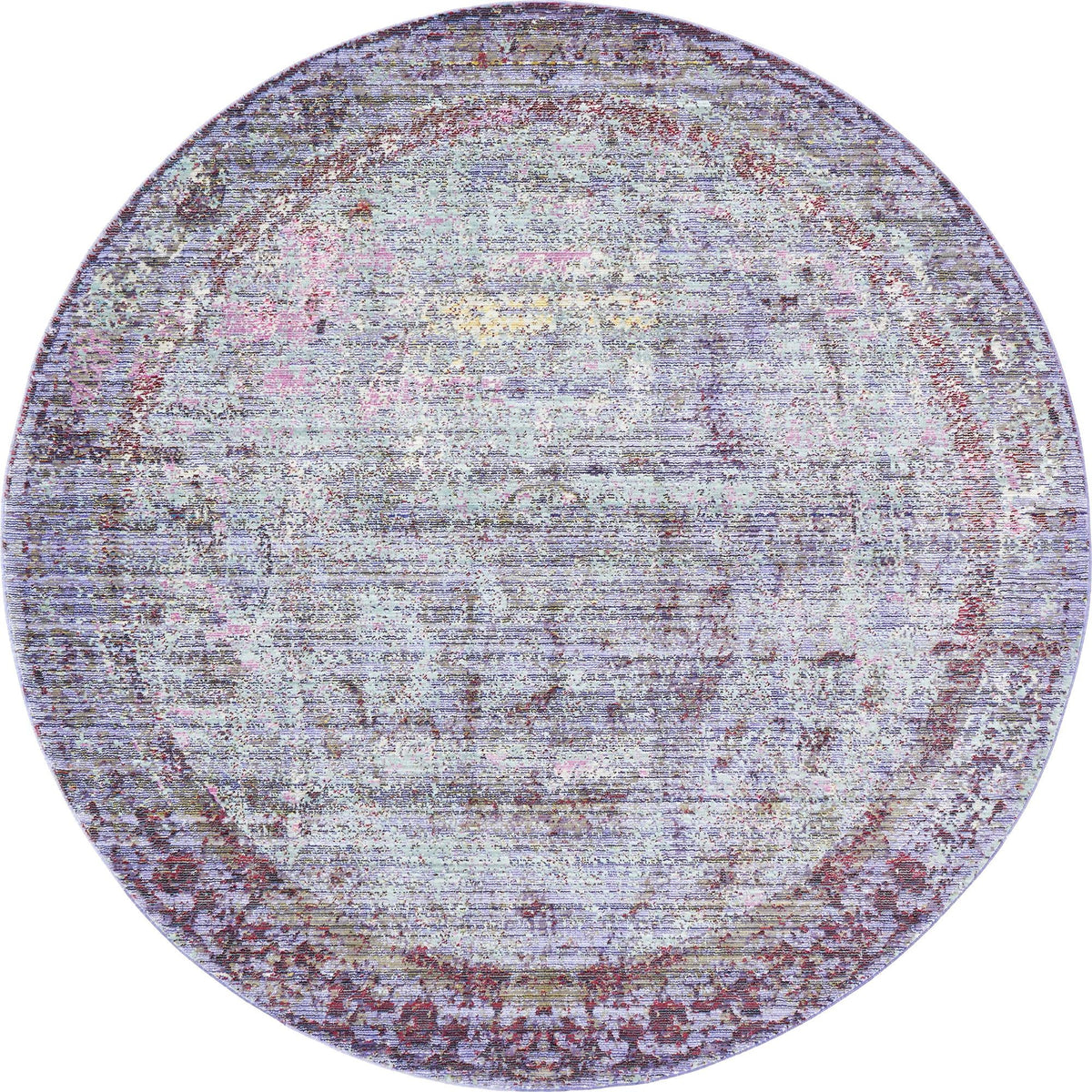 Lagoon Luxe Collection Area Rug -  Seaweed Round Violet  lifestyle 4
