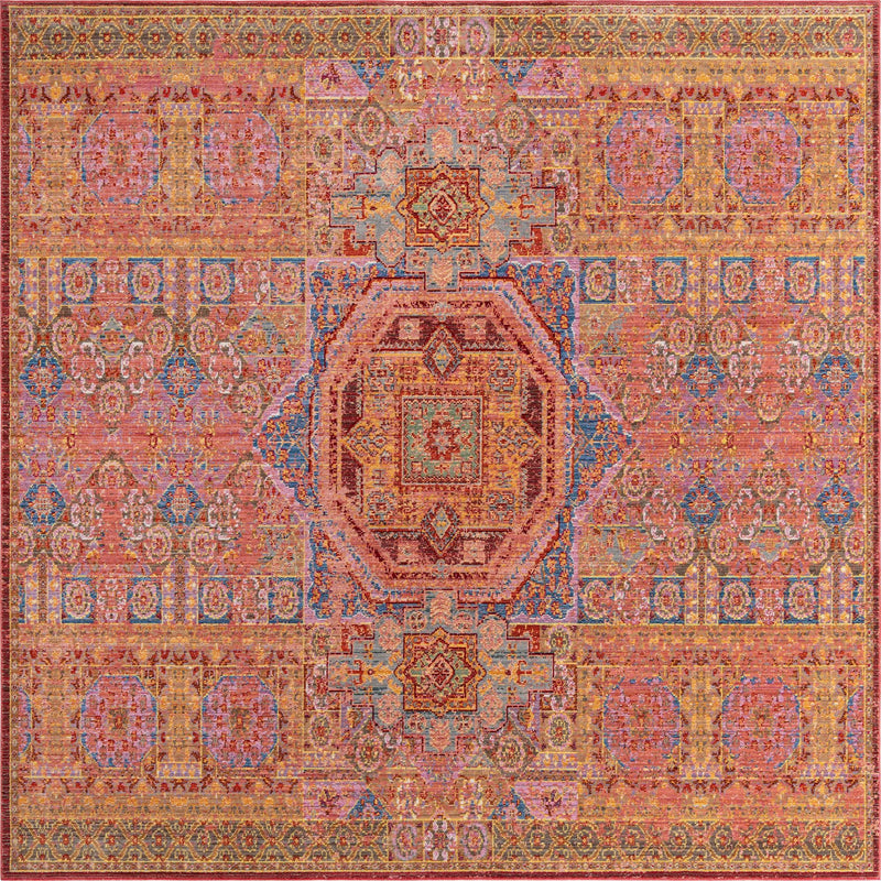 Lagoon Luxe Collection Area Rug -  Dunes Square Peach  lifestyle 4