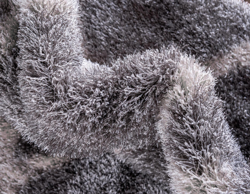 Opulent Lattice Plush Collection Area Rug - Versailles Rectangle Gray  lifestyle 17