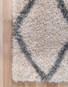 Opulent Lattice Plush Collection Area Rug - Versailles Square Beige  lifestyle 100