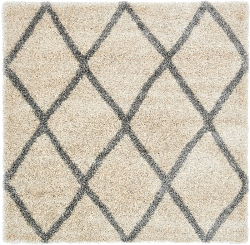 Opulent Lattice Plush Collection Area Rug - Versailles Square Beige  lifestyle 37