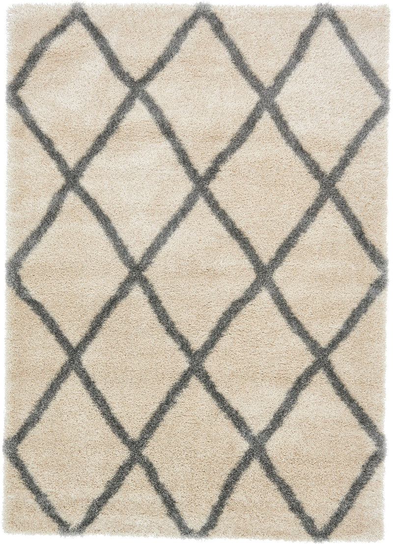 Opulent Lattice Plush Collection Area Rug - Versailles Rectangle Beige  lifestyle 7