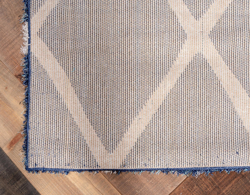 Opulent Lattice Plush Collection Area Rug - Versailles Rectangle Navy Blue  lifestyle 33