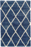 Opulent Lattice Plush Collection Area Rug - Versailles Rectangle Navy Blue  lifestyle 9
