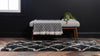 Opulent Lattice Plush Collection Area Rug - Versailles Runner Black  lifestyle 62