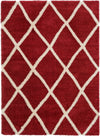 Opulent Lattice Plush Collection Area Rug - Versailles Rectangle Burgundy  lifestyle 8