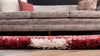 Opulent Lattice Plush Collection Area Rug - Versailles Square Burgundy  lifestyle 70