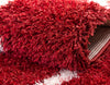 Opulent Lattice Plush Collection Area Rug - Versailles Square Burgundy  lifestyle 84