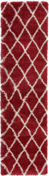Opulent Lattice Plush Collection Area Rug - Versailles Runner Burgundy  lifestyle 39