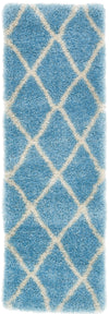 Opulent Lattice Plush Collection Area Rug - Versailles Runner Light Blue  lifestyle 42