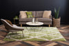 Opulent Lattice Plush Collection Area Rug - Versailles Square Light Green  lifestyle 66