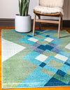 Marrakesh Elegance Collection Area Rug -  Rabat Rectangle Green  lifestyle 2