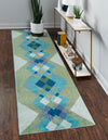 Marrakesh Elegance Collection Area Rug -  Rabat Runner Green  lifestyle 13